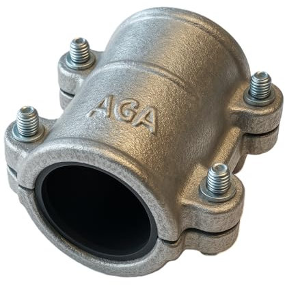 Dichtschelle Rohrreparaturschelle 3/4” DN20 26,5 – 27,3 mm Temperguss Reparaturklemme für Kunststoff- und Metallrohre Klemmverbinder IG mit EPDM Gummidichtung