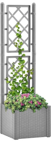Genérico Arriate con Enrejado y Sistema de riego automático Gris,Casa y jardín,Jardín,Jardinería,Maceteros y jardineras-317577