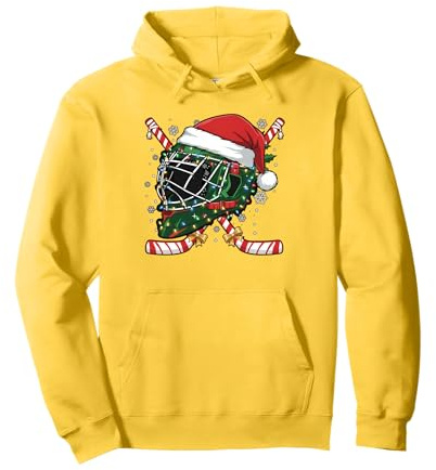 Casque de Hockey sur Glace de Noël pour Hommes, garçons, Enfants, Adolescents Sweat à Capuche