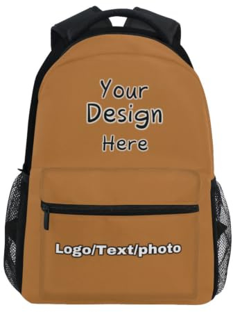 RPLIFE Sac d'école personnalisé léger pour enfants, sac à livres de voyage personnalisé pour garçons et filles, essentiels pour la rentrée scolaire, 40,6 cm