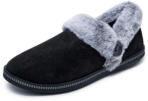 Skechers Damen Cozy Campfire Hausschuh, Schwarz, 38 EU