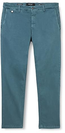 Replay Herren Chino Benni Regular-Fit Hyperflex X-Lite mit Stretch, Avion Blue 292 (Blau), 29W / 32L