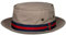 Stetson Classic Band Pork Pie Hat Cotton UV Protection Outdoor Ribbon Men's Summer Beige M (56-57 cm)