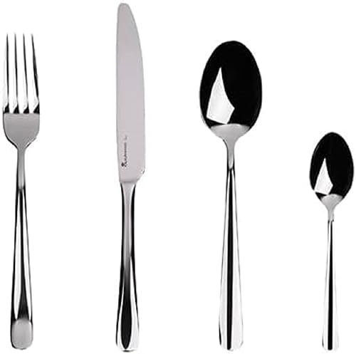 MasterPRO Foodies | Posate singole | Contiene cucchiaio, forchetta, coltello e cucchiaino | in acciaio inox | superficie lucida | lavabile in lavastoviglie