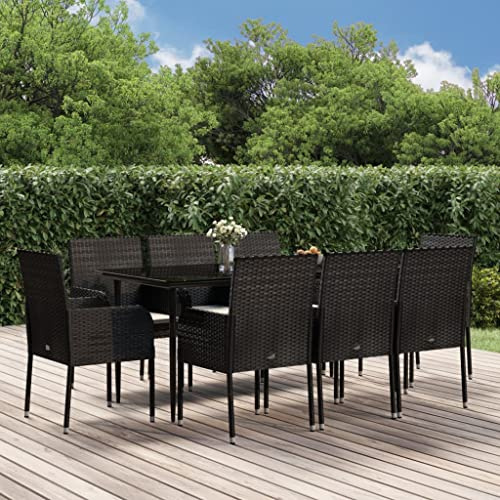 KTHLBRH Set di mobili da giardino per terrazze, mobili da balcone, 9 pezzi