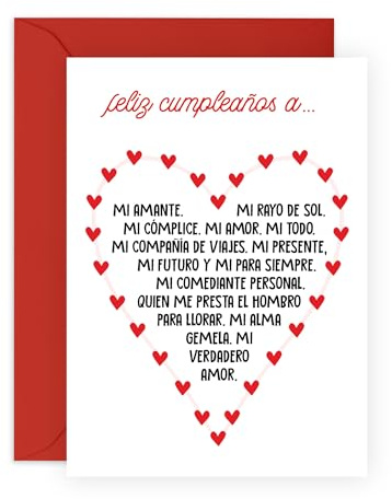 Central 23 Tarjeta De Cumpleaños Del Marido - MI VERDADERO AMOR - Dulces Tarjetas De Cumpleaños Para Hombre - Tarjeta De Felicitación De Amor Para El Novio - Viene Con Pegatinas