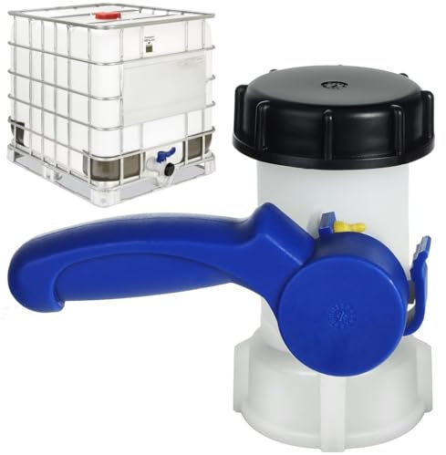 Válvula de control para tanques Ibc, adaptador Dn40 de 62 mm para soluciones químicas, ácido-base, disolventes orgánicos y barriles de lluvia