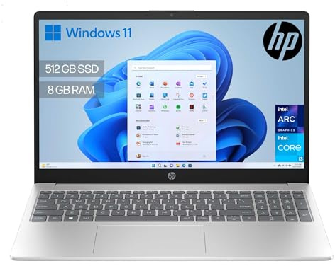 HP 15-fd0375ns - Ordenador portátil de 15.6 FHD (i3-N305, 8GB RAM, 512GB SSD, Intel UHD Graphics, Windows 11) Plata - Teclado QWERTY Español