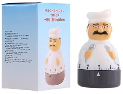Timer per uova da cucina – quadrante girevole analogico, cassa in acciaio inossidabile, indicatore classico dello chef, dispositivo di promemoria non elettrico, accessorio di sincronizzazione