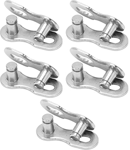 Fesjoy Enlace Rápido para Bicicleta, Enlace de Liberación Rápida de Acero Inoxidable, 5 Pares Eslabones Faltantes para Bicicleta, Resistente a la Corrosión, Fácil (6/7/8 velocidades universales)