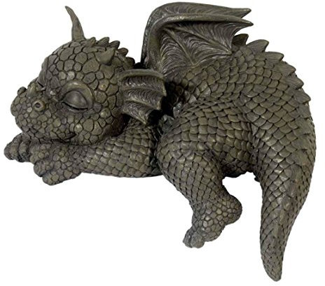 MystiCalls by Mayer Chess Figure de Jardin Dragon Assis sur Le Bord Regarde à Gauche! Jardin! Figurine! Dragon!