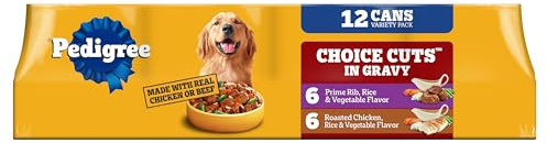 Pedigree Wet Dog Food, Choice Cuts Adult Canned Dog Food Variety Pack, 13.2 oz. Cans, 12 Count
