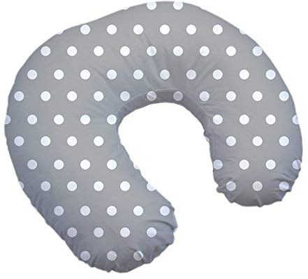 Cover Breast Feeding Pillow Baby Nursing Maternity Pregnancy Breastfeeding Cushion - Cover ONLY (Dots grey)