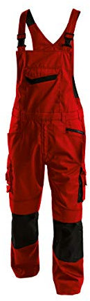 DASSY® Voltic Arbeitslatzhose mit Kniepolstertaschen - Größe 52 - ROT/SCHWARZ