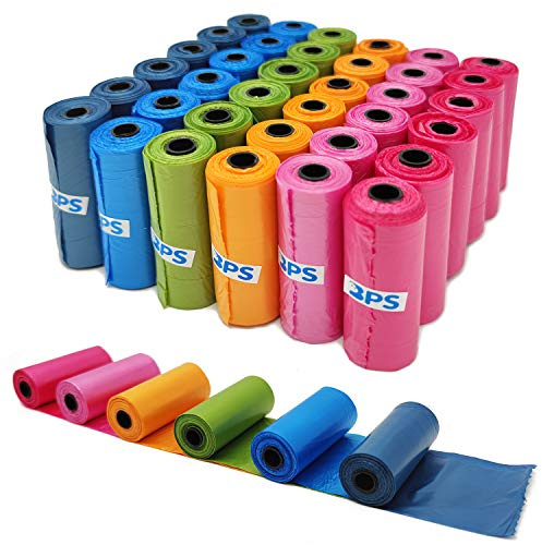 BPS-5395 - 540 sacchetti per escrementi di cani, per animali domestici, confezione da 36 rotoli multicolore