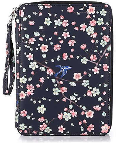 SUMTree 200 Trous Trousse à Crayons de Couleurs Sac de Crayons étui à Crayons pour Dessinateur Professionnel ou Amateur (Fleur de Prunier)