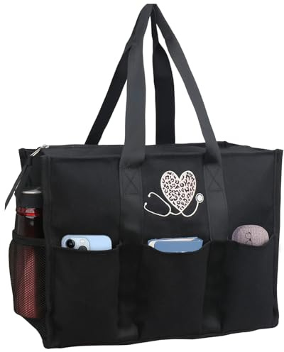 ABAMERICA Borse da infermiera per lavoro, borsa infermieristica, tasche multiple, impermeabile, cerniera superiore, borsa clinica per studenti infermieristici, Medium