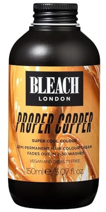 BLEACH LONDON Proper Copper Semi-Permanent Hair Colour Cream - Warm Auburn, Vegan, Cruelty Free, Vibrant Temporary Dye (150ml)