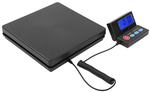 Balance pèse-colis numérique, 50Kg/2g Balance digitale Balance de précision Balance à lettre Balance de table alphabet balance avec LCD externe pour la poste, avec adaptateur de transport d'emballage
