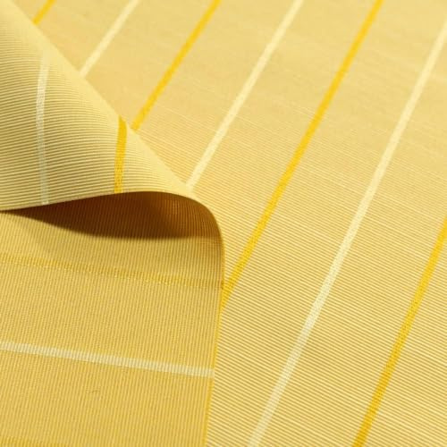 TOLKO preisgünstiger Gardinenstoff Vorhangstoff Dekostoff | 140cm breit blickdichter Stoff für Gardine Vorhänge Dekoration Sonnenschutz Beschattung Dekostoffe Stoffe zum Nähen Meterware (Sand Gelb)