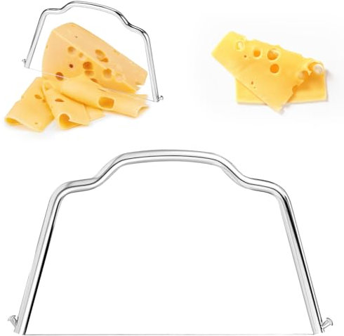 2pcs Cheese Slicer, High Efficiency Stainless Steel Wire Cheese Cutter for Block Cheese Handheld Butter Slicers Multipurpose Kitchen Gadgets Tool for Butter Avocado