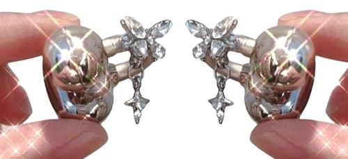 XAGMODSHN Shinestones Lussuoso Clip per Cuffie Staccabili A Orecchie per Lettoni Eleganti Accessori Le Orecchie Aperti Gioielli Rimovibili Fai -da -Te con Imitazione