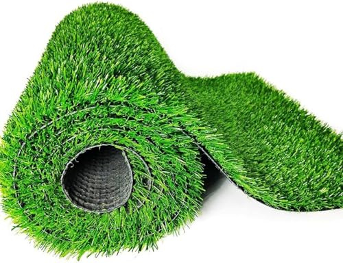 Rotolo di erba artificiale realistica, tappeto erboso sintetico resistente ai raggi UV, per giardino, patio e cortile, prato finto dall'aspetto naturale (2 x 1 m)