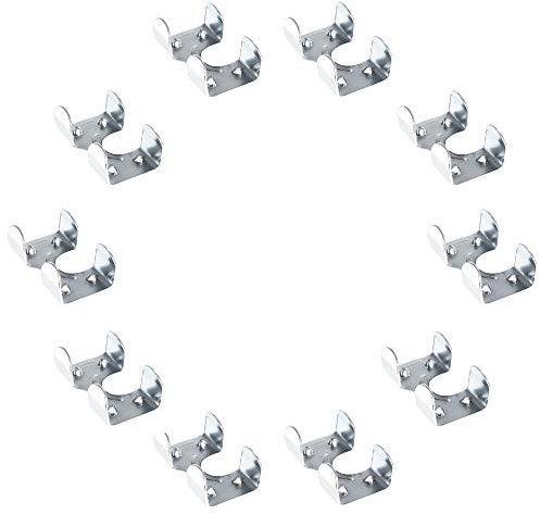 Heavy Duty Zinc Plated Double Rope Clamps Fits 3/8-inch, 1/2-inch, 5/8-inch and 1/4-inch Rope Cords – Multiple Pack Size Options