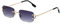 Ggpyyon Vintage Rechteck Randlose Sonnenbrille,Retro Rahmenlose Sonnenbrille für Damen Herren UV400-Schutz(Gold/Farbverlauf Grau)