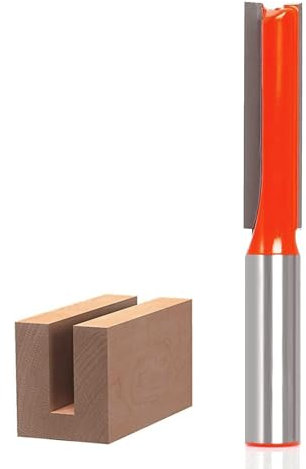 Straight Router Bits 1/2Inch Shank, Tungsten Carbide Straight Cut Router Bit, 1/2 Cut Dia, 2-1/2 Cutting Length Straight Bits, Double Flute Router Cutter Bit Set, for Woodworking, by Akylin