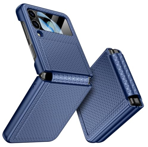 Doeshine for Samsung Galaxy Z Flip 4 Case with Hinge Protection, Blue