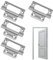 Nuqin Flush Hinges, 2 Pairs (4 Units) - 50 mm (2 inch) Cabinet Cupboard Hinges for Doors, Cabinets, Dressers, Wardrobes