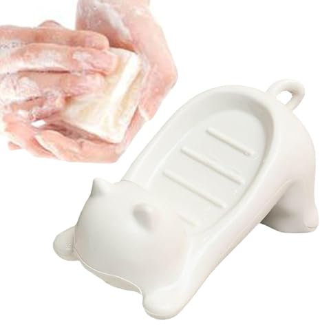 Porte-savon en forme de chat en céramique pour salle de bain - Pour évier de cuisine et salle de bain
