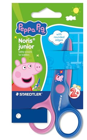 STAEDTLER Peppa Pig x Noris Junior Toddler Safety Scissors - for Kids Aged 2+ Years Arts & Crafts Activities, 965 40BKL1