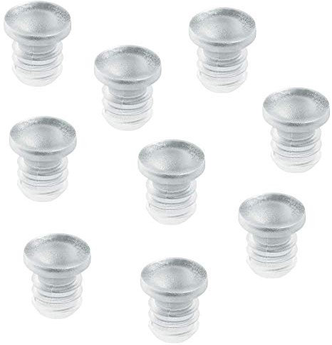 Türdämpfer Schubladen & Schrank Anschlagpuffer rund Tür-Puffer PRESS-FIT | Türdämpfer zum Eindrücken in Ø 5 mm Bohrung | Kunststoff transparent | 50 Stück - Gummi-Puffer für Schubladen & Schränke