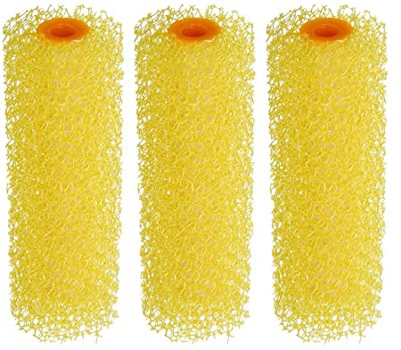 sourcing map Paint Roller Cover 4 Inch Big Texture Sponge Brush for Household Wall Painting Treatment 3Pcs
