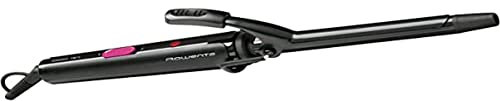 Rowenta Tenacilla rizadora CF2133 - Tenacilla 16 mm rizador pelo de 25 W, recubrimiento cerámico, temperatura 180 °C, indicador calentamiento, punta fría y asa, negro y fucsia
