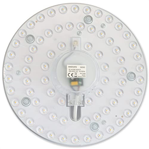 INNOVATE LED Umrüstplatine 230mm warmweiß - 24W Umrüstsatz mit Haltemagneten - Retrofit Platine für Deckenleuchte - 2600 Lumen Modul 230V - ersetzt 4x 60W Glühbirne | CRI80 3000K L