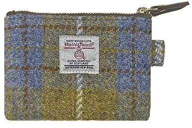 Monedero Mini Harris Tweed Bolso Labial Artesanal Vintage Británico Portátil para Tarjetas de Crédito con Cremallera YKK Unisex para Mujer y Hombre
