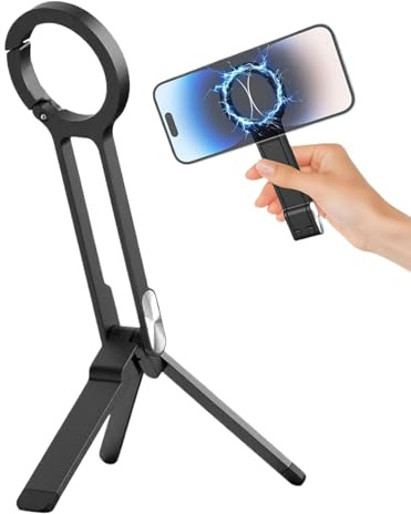 Birtern Trípode magnético | Trípode portátil de Aluminio para teléfono, Accesorios al Aire Libre para grabación de Video, transmisión en, vlogging, Escritorio, Viajes, Gimnasio, oficinas