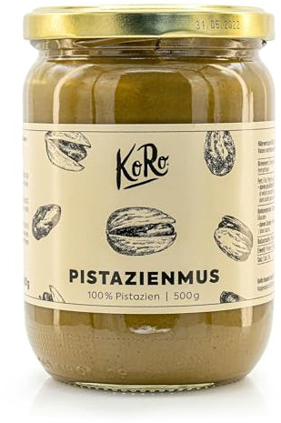 KoRo Purée de Pistaches 500 g - 100% Pistaches Naturelles, Sans Sucres Ajoutés ni Additifs, Onctueuse et Gourmande, Riche en Fibres et Protéines, Idéale à Tartiner, en Desserts et en Cuisine Salée