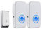 『No Battery Required』Wireless Doorbell Waterproof, AURTEC Door Chime Kit with 2 Plug-in LED Flash Receivers & 1 Press Self-Powered Transmitter, 51 Chimes, 4 Volume Levels, No Battery Required, White