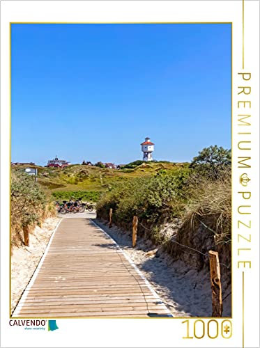 CALVENDO Puzzle Blick vom Strandweg zum Wasserturm 1000 Teile Puzzle hoch | 1000 Teile Lege-Größe 48 x 64 cm Foto-Puzzle für glückliche Stunden