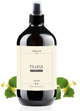 Origine Bio - Hydrolat de Tilleul 250 ml - Eau Florale Tilleul Spray Bouteille en Verre Marque Française (Tilleul)