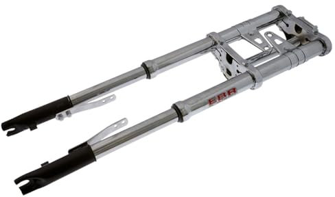 2EXTREME Fourche entièrement chromée compatible pour Peugeot 103, 104, 105, Vogue, Mobylette, cyclomoteur, 50 cm3