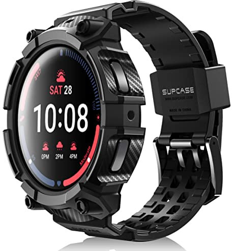 SUPCASE Funda Para Galaxy Watch 5 Pro 45 mm Versión 2022 [UB Pro] Estuche Protector Resistente Con Correa Anti-arañazos Protección Pesada Case (Negro)
