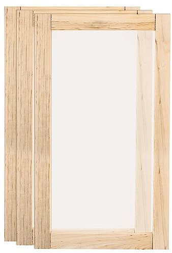 sourcing map 3pcs Silk Screen Printing Frame Small 9.8 x 4.3 Inch Wood Reusable Washable Screen Print Tool Start Kit with 120 Mesh for Beginners T-Shirts Screen Printing