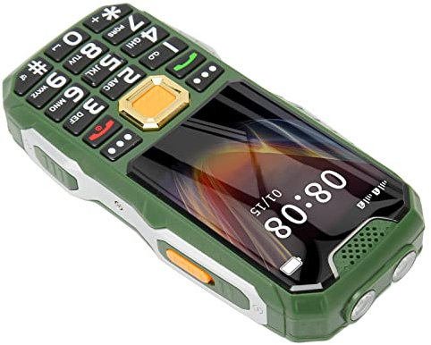 Teléfono Desbloqueado, Teléfono Móvil para Personas Mayores 2G con Botón Grande, Tarjeta SIM Dual, Teléfono Móvil con Pantalla Full HD de 2,4 Pulgadas, Fácil de Usar, (Verde)