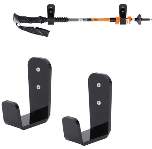 4 Stück Hockeyschläger Rack 3,5 x 2,6 x 6,3 cm Schwarze Acryl Eishockeyschläger Display Halter Wandmontage Hockeyschläger Aufhänger Haken für Club, Bar, Garage