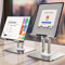 LISEN Tablet Ständer für iPad Stand Tablet Halterung Tisch, Silver Verstellbare Tablet Tischhalterung Aluminium Handy Ständer 2024 iPad Pro 12.9 11 Air Samsung Tab und Allen 4–12.9 Tablets & Handys